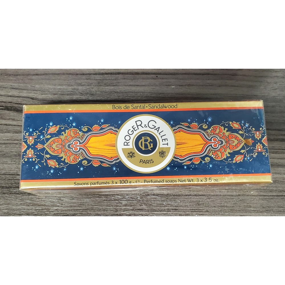 Roger & Gallet Bois de Santal Sandalwood Perfumed Soaps 3, 100g 3.5oz France NEW